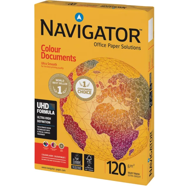 Navigator Colour Documents presentatiepapier ft A4, 120 g, pak van 250 vel wit