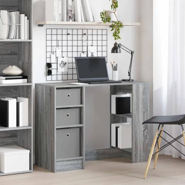 vidaXL Bureau Grijs Sonoma 100 x 40 x 75 cm Bewerkt hout, foto 2