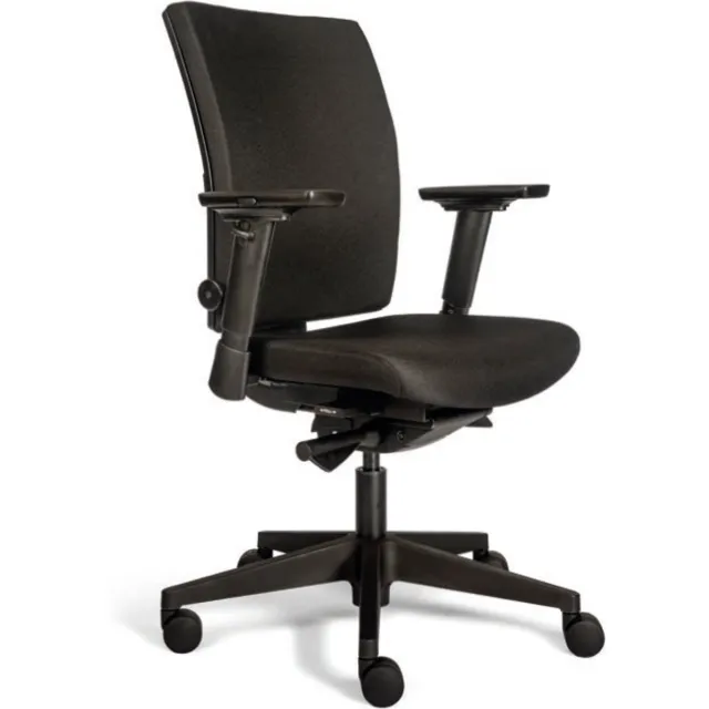 Workliving Projectas V2 Comfort Black Edition - Bureaustoel Ergonomisch Design (N)EN 1335 V2 - Comfort - Zwart onderstel