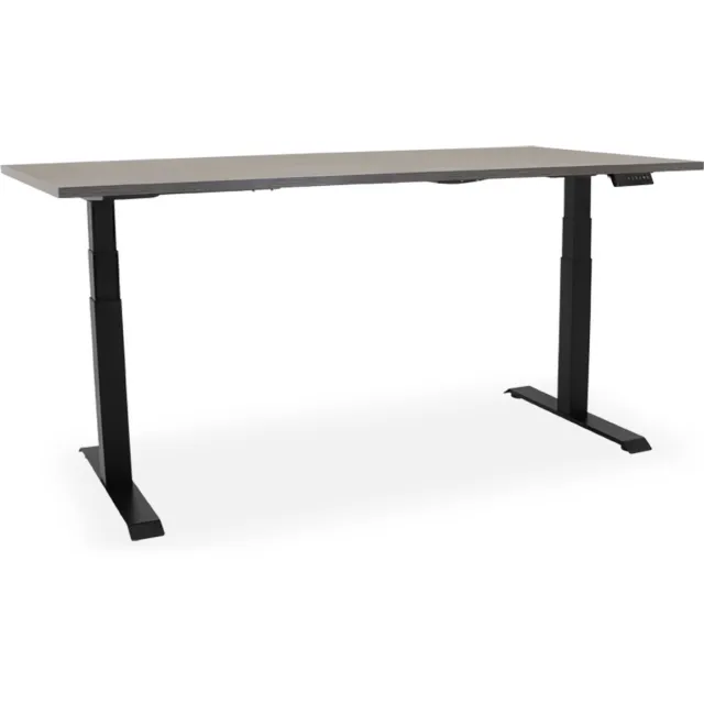 Officetopper Elektrisch zit-sta bureau Essential NPR - 200x80cm - dark oak/zwart