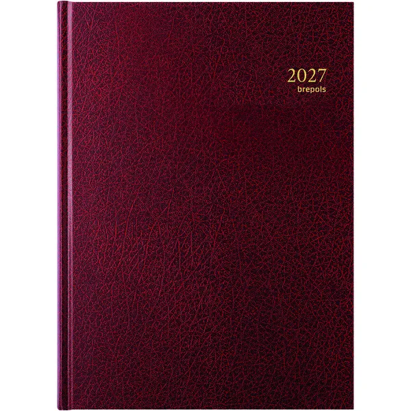Brepols Agenda 2027 Brepols Bremax Santex A4 1dag/2pag 8 kolommen bordeaux wit