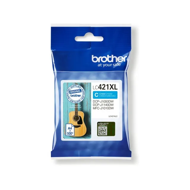 Brother LC-421XLC Inktcartridge Cyaan Hoge capaciteit