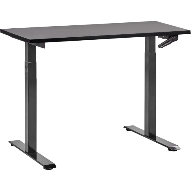 Beliani DESTINES - Verstelbaar bureau - Zwart - 120 x 72 cm - Spaanplaat