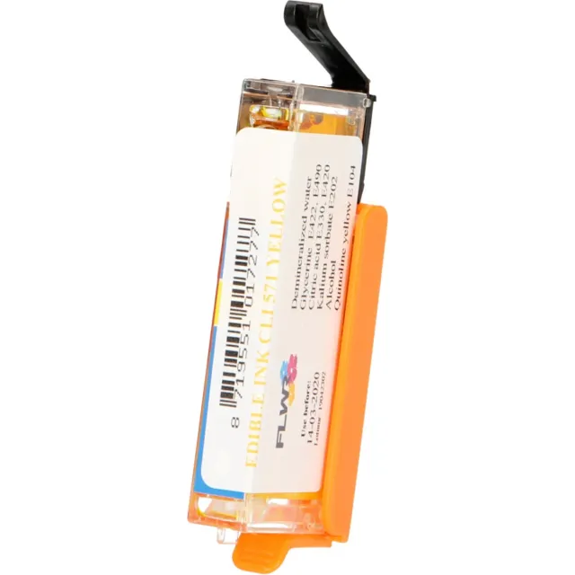 FLWR Inktcartridge / Eetbaar CLI-571Y / Geel - Geschikt voor Canon