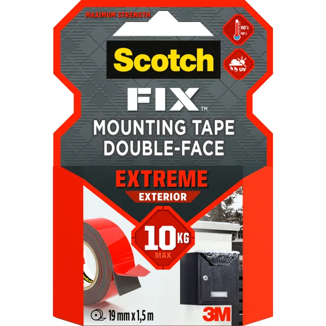 Scotch Plakband Scotch Extreme Exterior 19mm x 1,5m dubbelzijdig