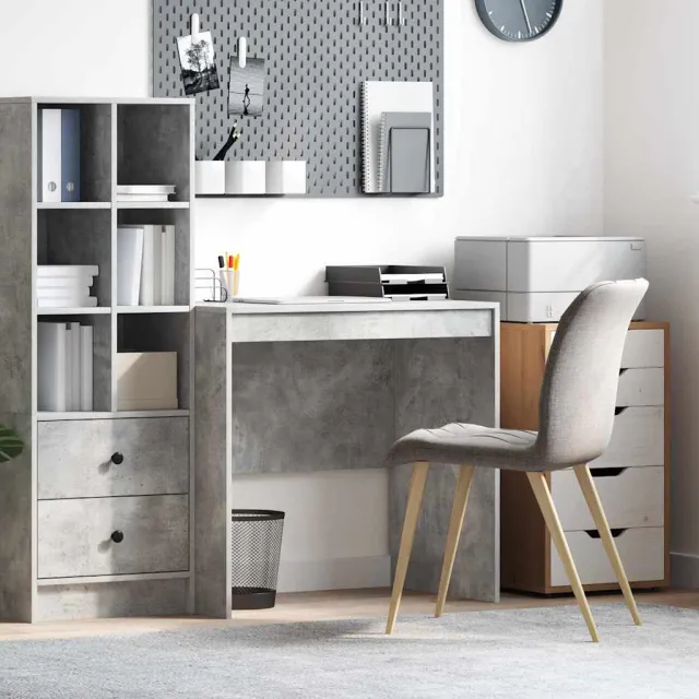 vidaXL Bureau Beton Grijs 80 x 50 x 76 cm, foto 2
