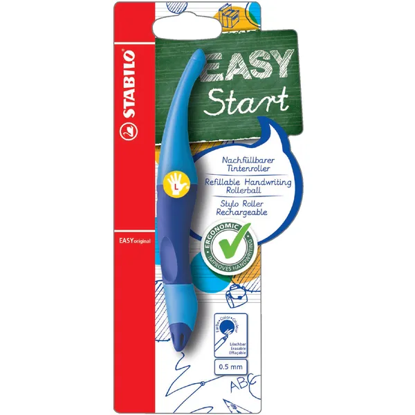 Stabilo Rollerpen STABILO Easyoriginal linkshandig licht/donkerblauw blister à 1 stuk