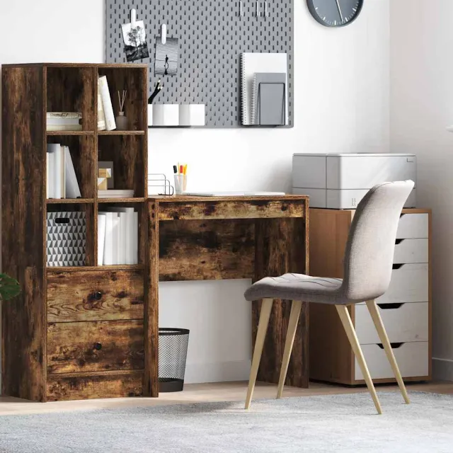 vidaXL Bureau Gerookt eiken 70 x 40 x 76 cm, foto 2