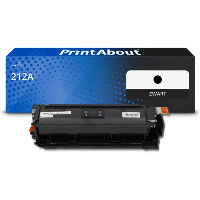 PrintAbout huismerk Toner 212A (W2120A) Zwart Geschikt voor HP