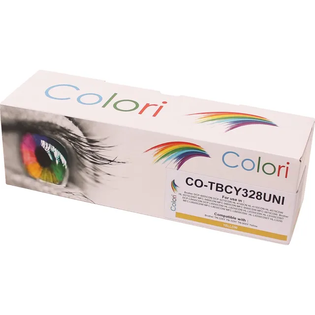 Colori huismerk toner geschikt voor Brother TN328 geel DCP9055CDN DCP9270CDN HL4140CN HL4150CDN HL4570CDW MFC9460CDN MFC9465CDN MFC9560CDW MFC9970CDW