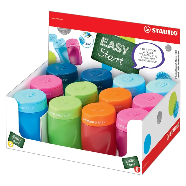 Stabilo Puntenslijper STABILO Easy 4500 3 in 1 ass rechts-linkshandig en kleur