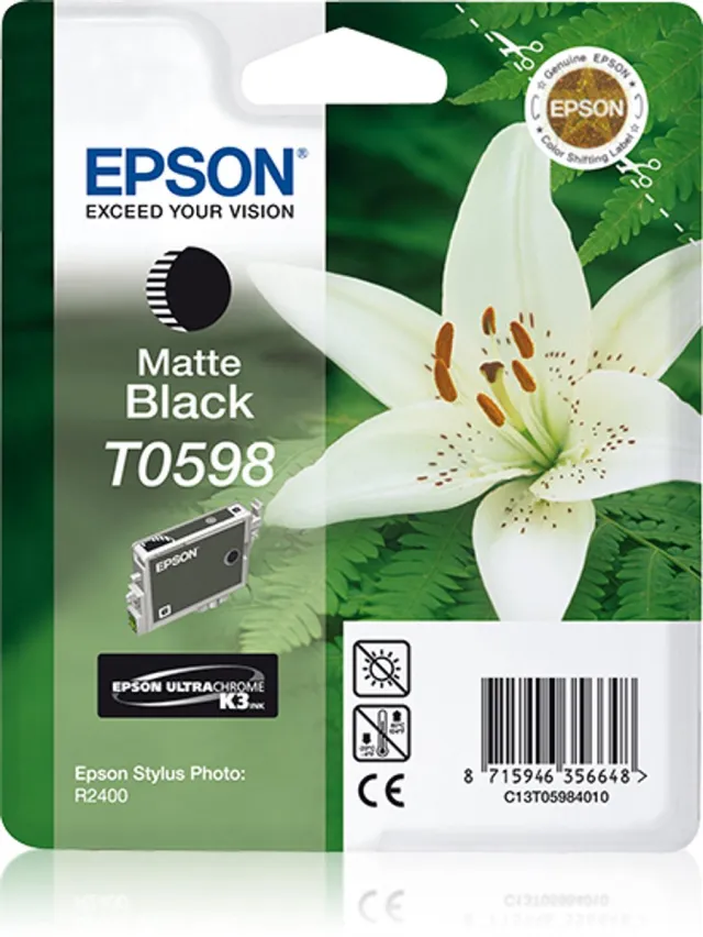 Epson STYLUS PHOTO R2400 Ink Cartridge (Matte Black) Zwart