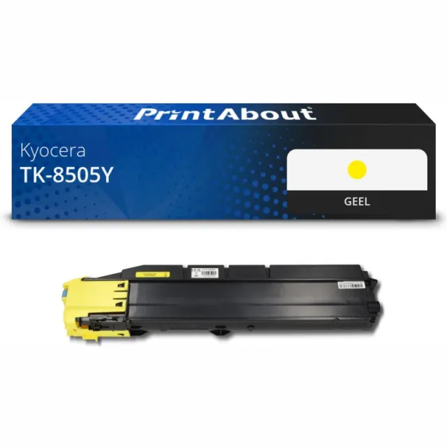 PrintAbout huismerk Toner TK-8505Y Geel Geschikt voor Kyocera