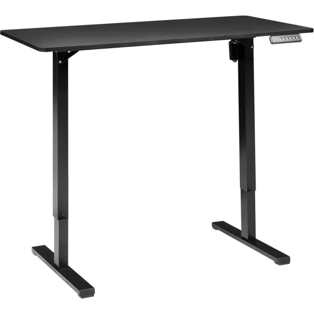 Beliani TAVARES - Elektrisch verstelbaar bureau - Zwart - Vezelplaat