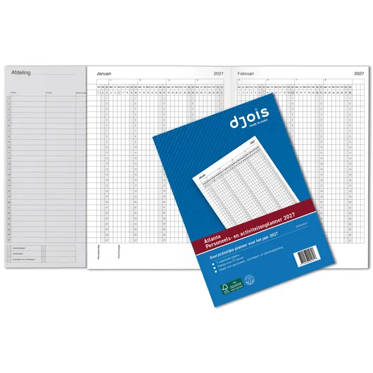 Djois Jaarplanner 2027 Djois personeel- en activiteitenplanner