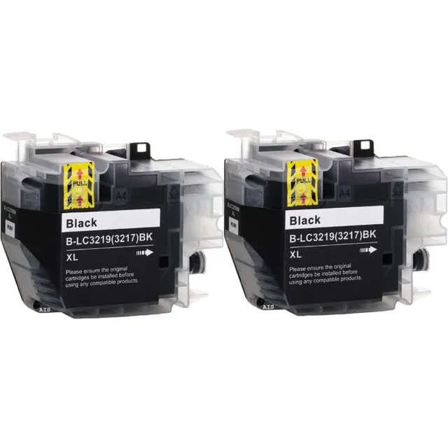 Inktkenners Inktcartridges Geschikt voor Brother LC3217XL | 2x Zwart Geschikt voor Brother MFC-J5330 DW - J5730DW - J5930DW - J6530DW - J6535DW - J6930DW - J6935DW