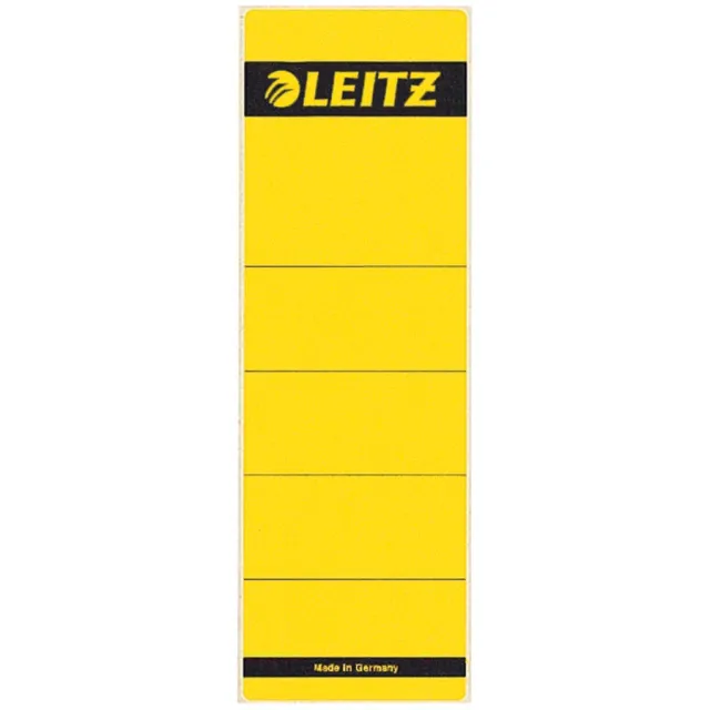 Leitz rugetiketten, zelfklevend, ft 6,1 x 19,1 cm, pak van 10 stuks, geel