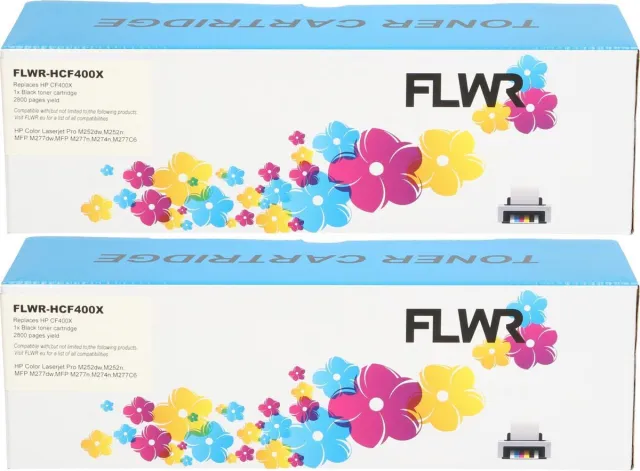 FLWR Toner / 2-Pack 201X / Zwart - Geschikt voor HP