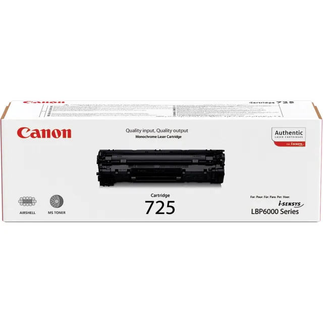 Canon toner 725, 1.600 pagina's, OEM 3484B002, zwart