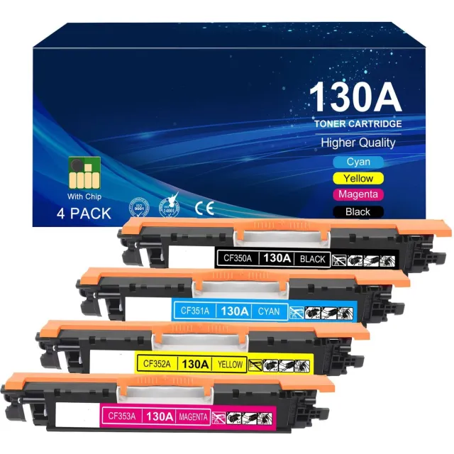 WeCare 4-pack | HP 130A CF350A CF351A CF352A CF353A - huismerk Toner Set - Zwart, Cyaan, Geel, Magenta - Geschikt voor HP Color LaserJet Pro MFP M170, M176n, M177fw Multipack 4 toners