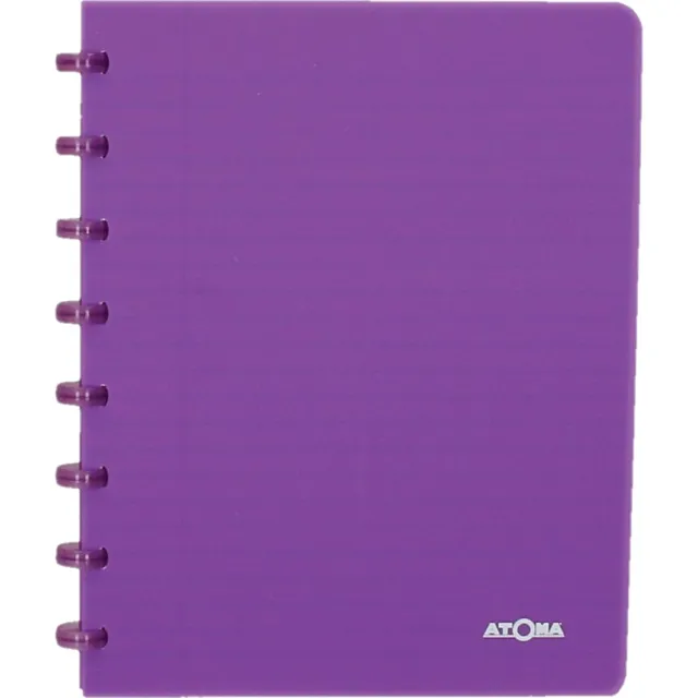 Atoma Trendy schrift, ft A5, 144 bladzijden, geruit 5 mm, transparant paars