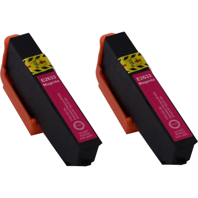 KATRIZ huismerk inkt voor|Epson C13T26334010|13ml | ( 2stuks) - Met chip Magenta