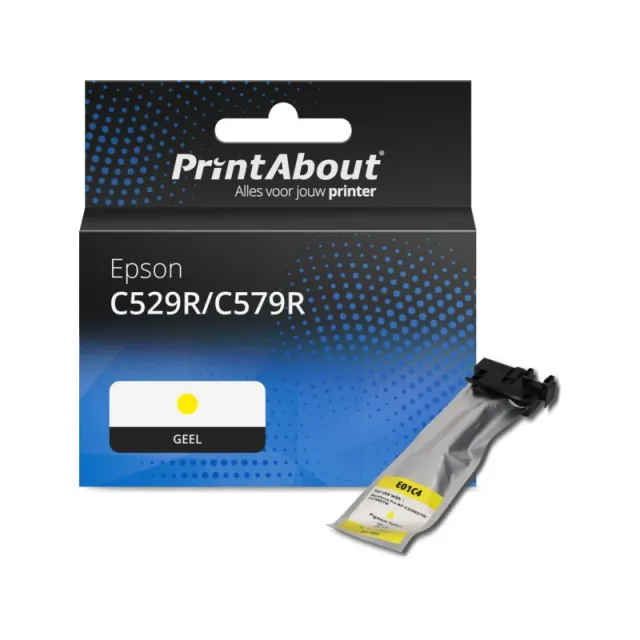 PrintAbout huismerk Inktcartridge C529R/C579R (T01C400) Geel Hoge capaciteit Geschikt voor Epson