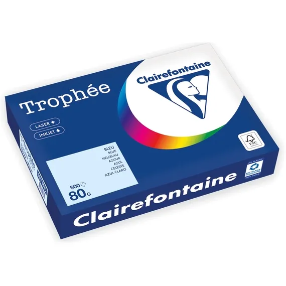 Trophee Kopieerpapier Trophée A4 80gr azuurblauw 500 vel