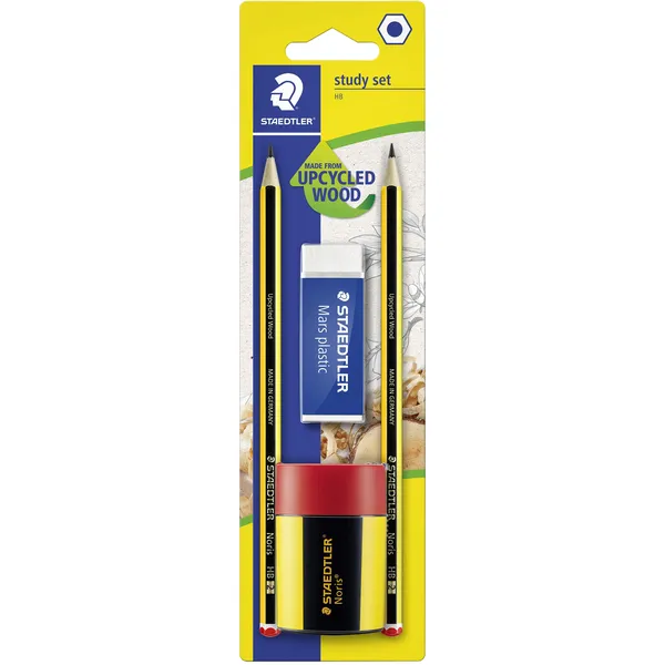 Staedtler Potlood Staedtler Noris HB incl gum en slijper 4-delig