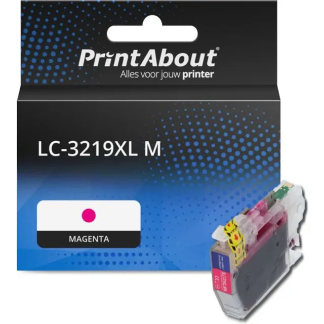 PrintAbout huismerk Inktcartridge LC-3219XL M Magenta Hoge capaciteit geschikt voor Brother