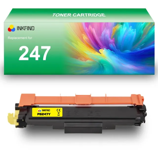 INKFIND TN247 Geel tonercartridge compatibel met Brother TN247 TN-247 Geel toner cartridge - 1-pack Geel Geel x 1
