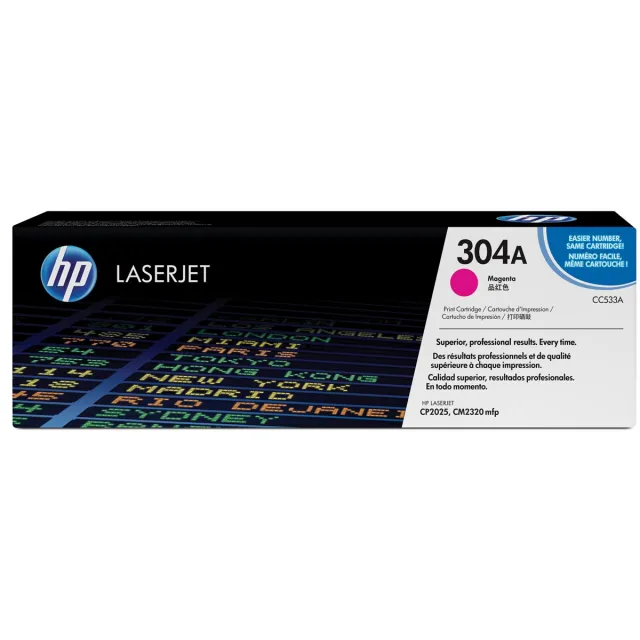 Hp toner 304A, 2 800 pagina's, OEM CC533A, magenta