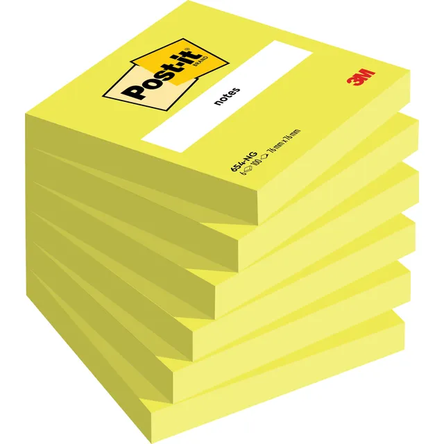 Post-It Memoblok Post-it 654 76x76mm neon groen 100 vel