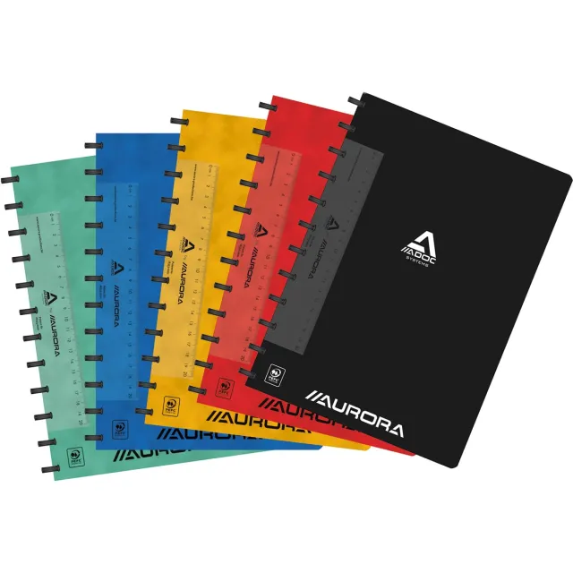 Adoc Classic schrift, ft A4, 144 bladzijden, commercieel geruit, geassorteerde kleuren blauw
