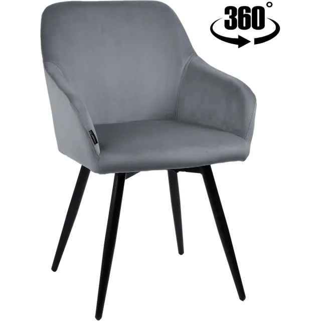 ExitoDesign ESMO - Bureaustoel - Grijs - Velours - Ergonomisch Grijs;Zwart