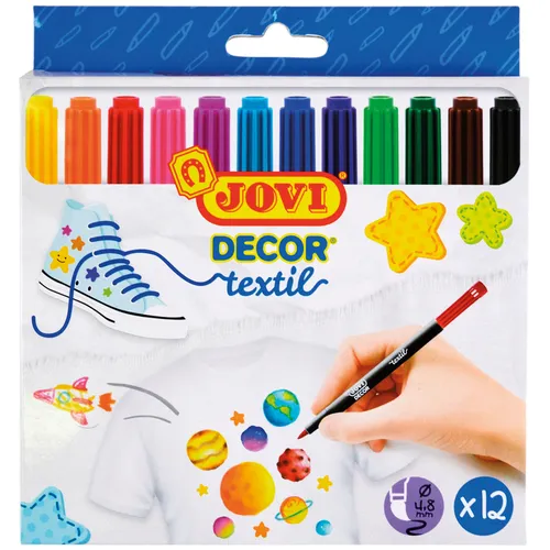 Jovi Textielstift Jovi assorti set à 12 stuks