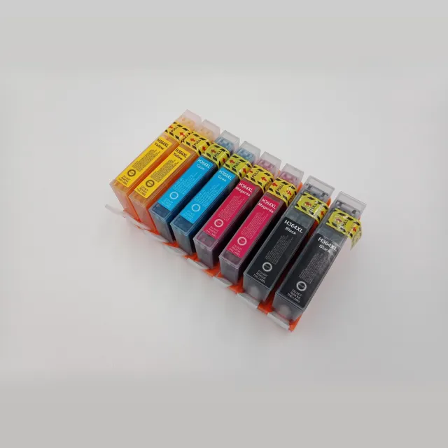 KATRIZ huismerk voor|2x HP364XLBK|2x HP364XLcyan|2x HP364XLmagenta|2x HP364XLyellow | ( 8stuks) Zwart, Cyaan, Magenta, Geel