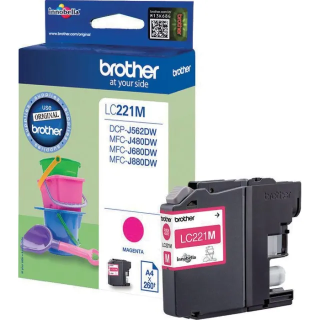 Brother LC221MBP inktcartridge 1 stuk(s) Origineel Normaal rendement Magenta (LC221MBP)