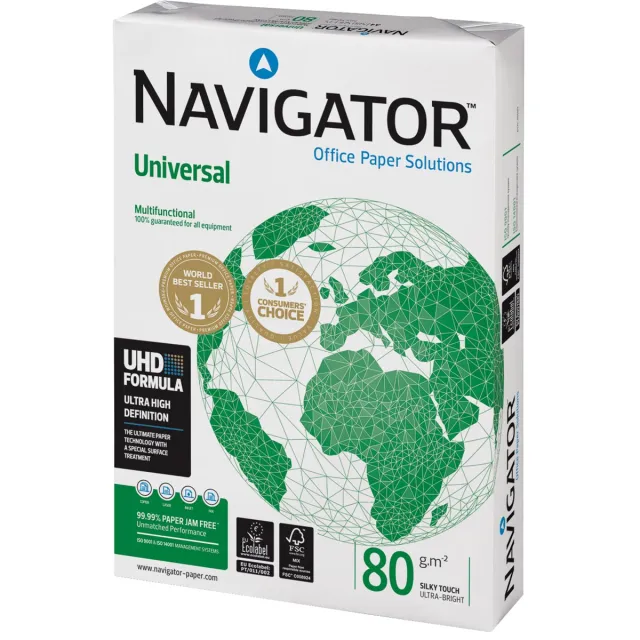 Navigator Universal printpapier ft A4, 80 g, pak van 500 vel wit
