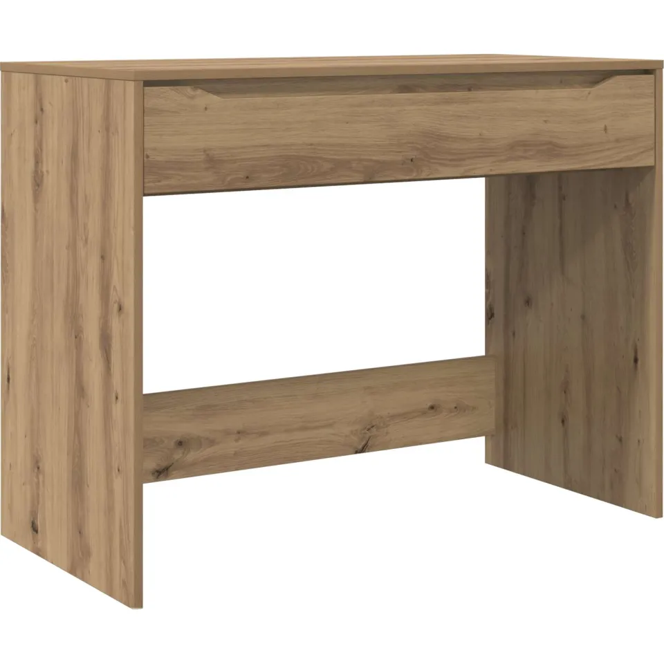vidaXL Bureau met Lade Artisan Eik Geconstrueerd hout 100 x 50 x 78 cm Bruin