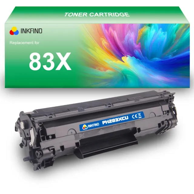 INKFIND 83X (CF283X) Tonercartridge compatibel met HP 83X CF283X Canon 737 - 1-pack Zwart Zwart x 1