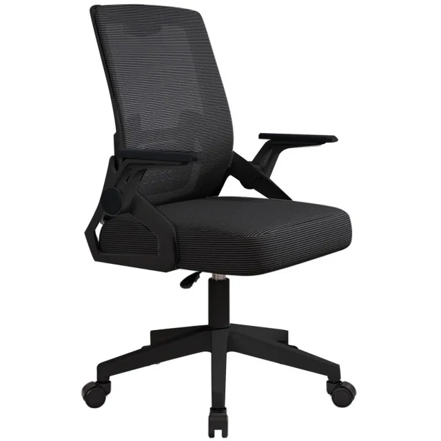 Woltu Betaalbare Goederen® bureau stoel - zwart - midback - bureaustoelen voor volwassenen - bureaustoelen - stoel - ergonomische bureaustoel