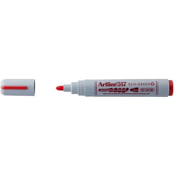Artline Whiteboardmarker Artline 517 Dry Safe Eco rond medium rood