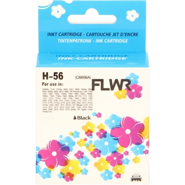 FLWR HP 56 zwart (Huismerk (remanufactured))