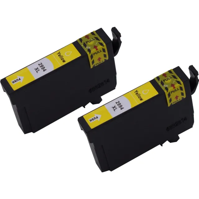 KATRIZ huismerk inkt voor|Epson T2994XLY|11ml | ( 2stuks) - Met chip Geel