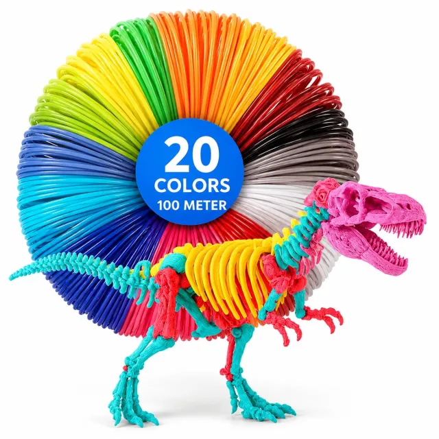 Sounix 3D Pen Vullingen - PLA Filament 1.75 mm - Sounix - PCL Filament - 20 kleuren - 100 meter - 1,75mm