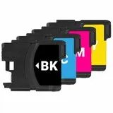 Brother Huismerk Brother LC-1100/LC-980 XL Inktcartridges Multipack (2x zwart + 3 kleuren)