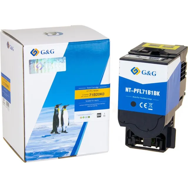 G&G Toner vervangt Lexmark 71B20K0 Compatibel Zwart 3000 bladzijden NT-PFL71B1BK Kleurloos