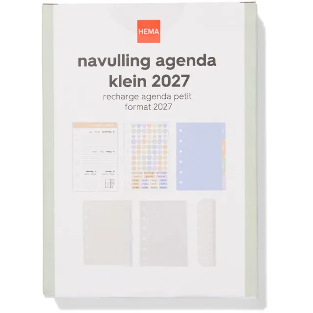 HEMA Agenda navulling 2027 12.8x9.4cm multicolor