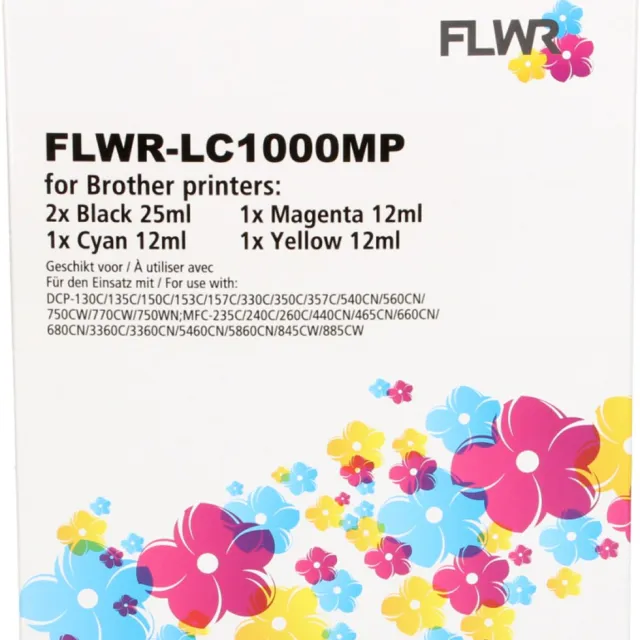 Brother FLWR - Cartridges / Brother LC-970 - LC-1000 Multipack / zwart en kleur / Geschikt voor Brother